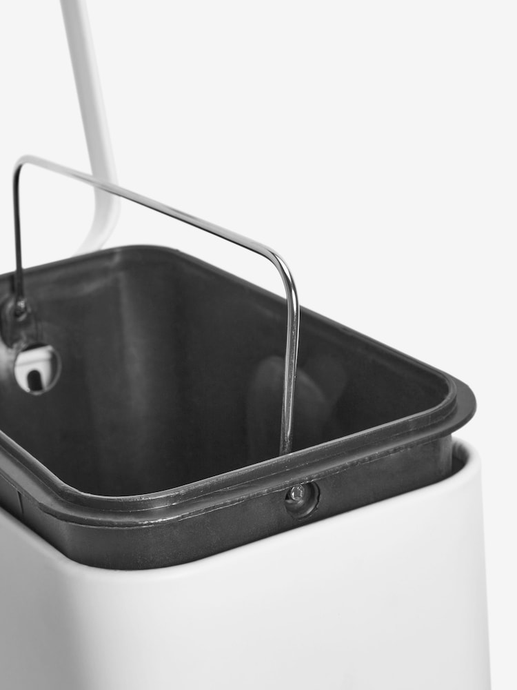 White Soft Close Pedal 5 Litre Bin - Image 4 of 6