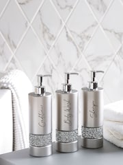 Set of 3 Silver Harper Gem Reusable Dispenser Bottles - Image 1 of 5