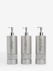 Set of 3 Silver Harper Gem Reusable Dispenser Bottles - Image 2 of 5