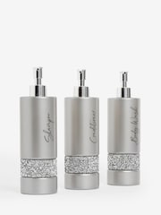 Set of 3 Silver Harper Gem Reusable Dispenser Bottles - Image 3 of 5