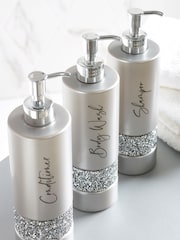 Set of 3 Silver Harper Gem Reusable Dispenser Bottles - Image 4 of 5