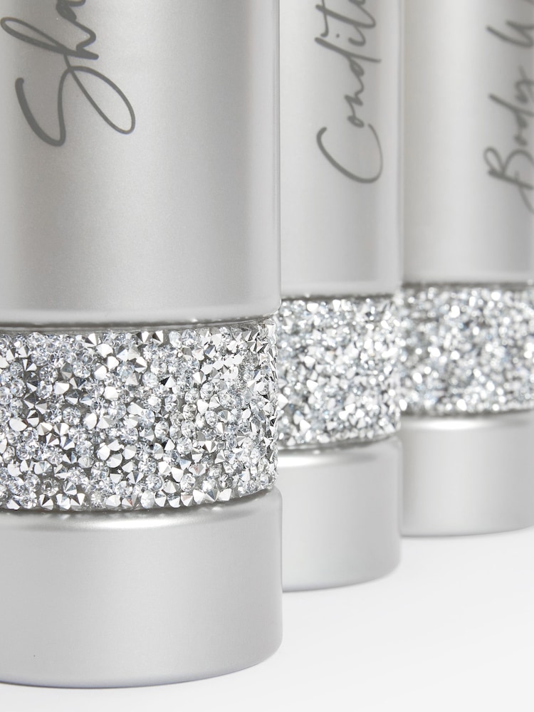 Set of 3 Silver Harper Gem Reusable Dispenser Bottles - Image 5 of 5