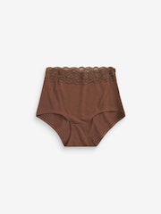 Chocolate Nude Full Brief Lace Knickers 4 Pack - Image 5 of 6