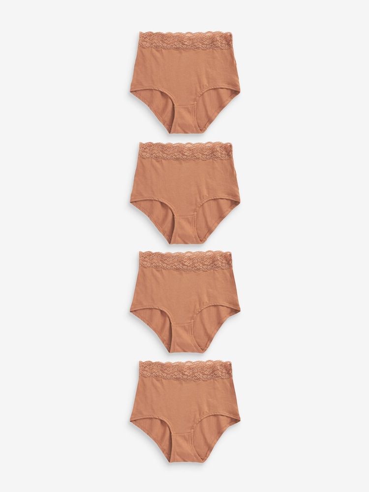 Caramel Nude - Unterhosen aus Spitze, 4er-Pack - Bild 1 von 6 Caramel Nude - Unterhosen aus Spitze, 4er-Pack - Bild 1 von 6
