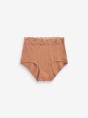 Caramel Nude Full Brief Lace Knickers 4 Pack - Image 5 of 6