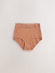 Caramel Nude Full Brief Lace Knickers 4 Pack - Image 8 of 10
