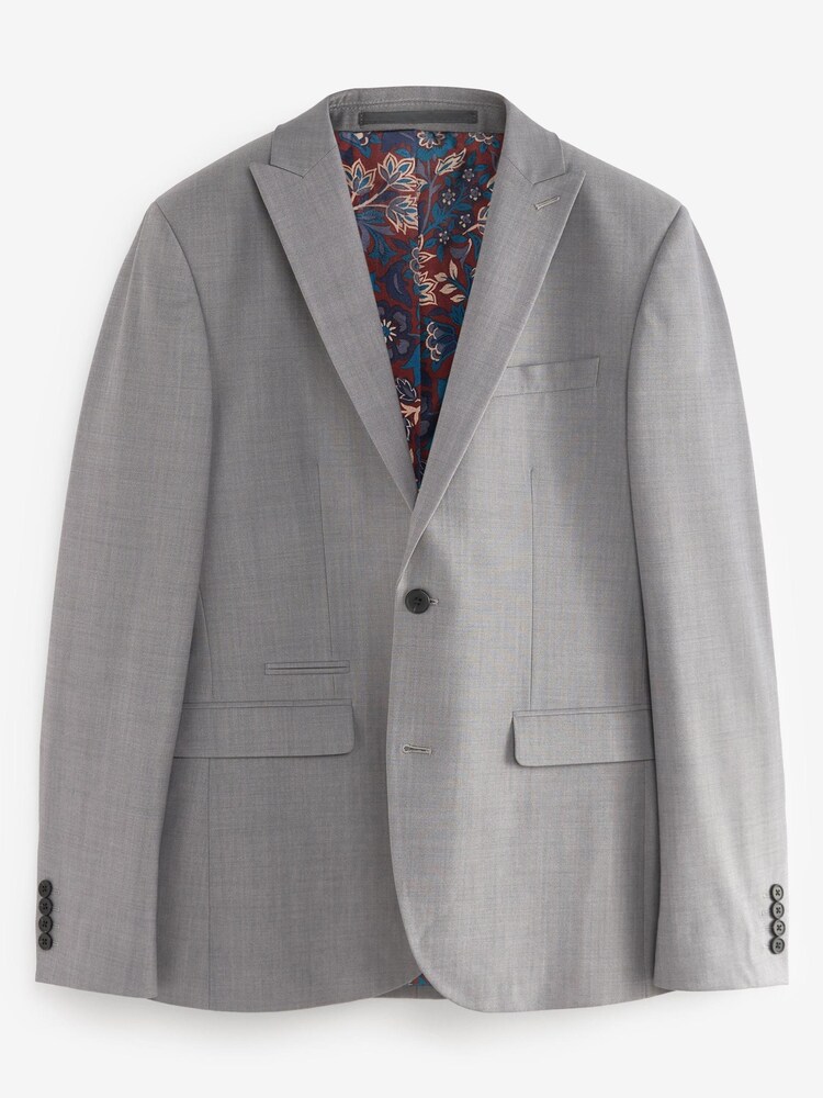 Grau - Tailored Fit - Anzug aus Wolle mit Motion Flex-Stretchanteil: Jacke - Bild 6 von 6