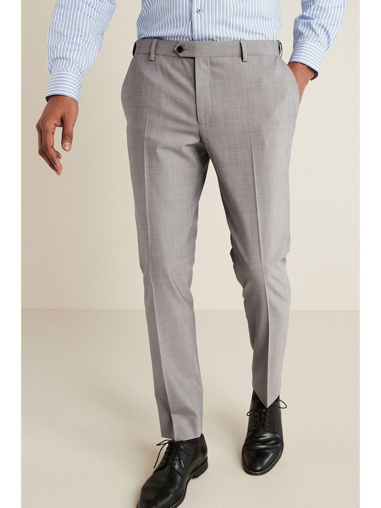 Grau - Tailored Fit - Motion Flex Stretch-Anzug aus Wollmix: Hose - Bild 1 von 10