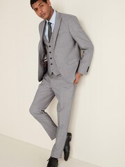 Grau - Tailored Fit - Motion Flex Stretch-Anzug aus Wollmix: Hose - Bild 4 von 10
