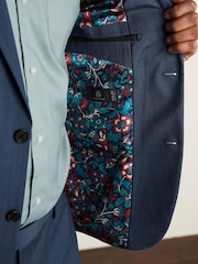 Blue Slim Motion Flex Stretch Wool Suit Jacket - Image 6 of 6