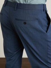 Blue Slim Fit Motion Flex Stretch Wool Blend Suit: Trousers - Image 5 of 7