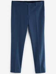 Blue Slim Fit Motion Flex Stretch Wool Blend Suit: Trousers - Image 6 of 7