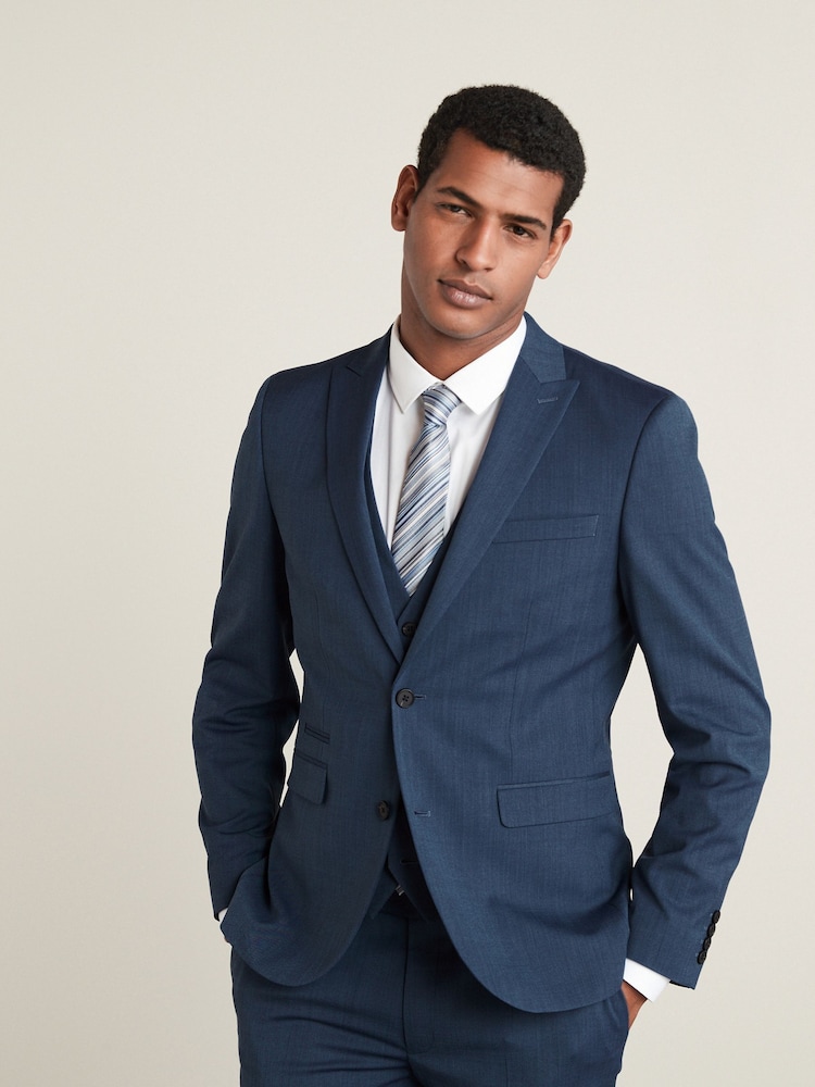 Blue Tailored Motion Flex Stretch Wool Suit Jacket - Image 1 of 11