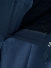 Blue Tailored Fit Motion Flex Stretch Wool Blend Suit: Trousers - Image 4 of 4
