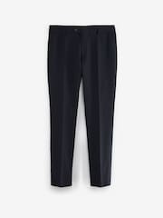 Navy Blue Slim Fit Motion Flex Stretch Wool Blend Suit: Trousers - Image 6 of 8