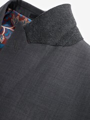 Grey Tailored Fit Motion Flex Wool Suit: Jacket - Image 3 of 6