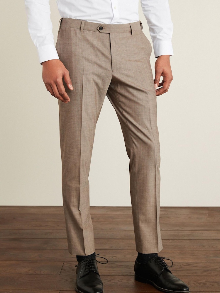 Taupe - Tailored Fit - Motion Flex Stretch-Anzug aus Wollmix: Hose - Bild 1 von 4 Taupe - Tailored Fit - Motion Flex Stretch-Anzug aus Wollmix: Hose - Bild 1 von 4