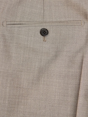 Taupe Tailored Fit Wool Blend Motion Flex Suit: Trousers - Image 2 of 4