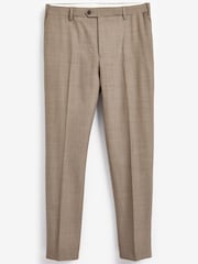 Taupe Tailored Fit Wool Blend Motion Flex Suit: Trousers - Image 4 of 4