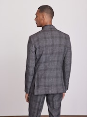 Grey Check Slim Fit Suit Jacket - Image 4 of 13