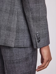 Grey Check Slim Fit Suit Jacket - Image 6 of 13