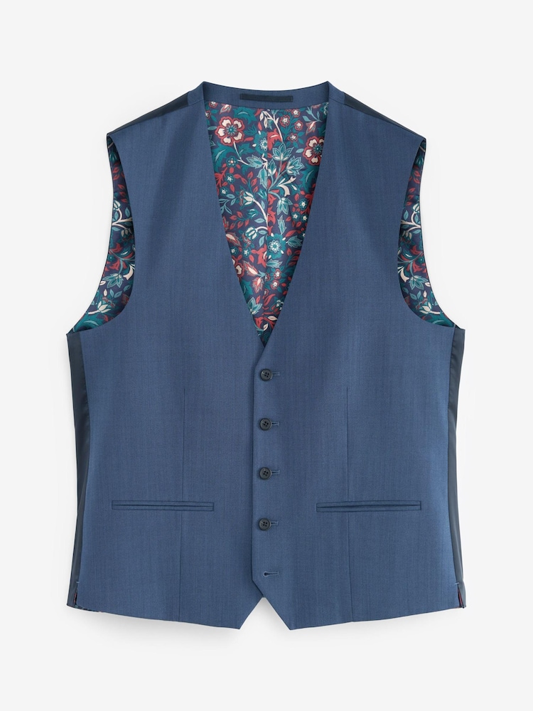 Blue Motion Flex Stretch Wool Blend Suit: Waistcoat - Image 1 of 1