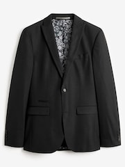 Black Tailored Motion Flex Stretch Wool Suit Jacket - Image 5 of 9