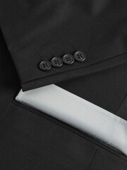 Black Tailored Motion Flex Stretch Wool Suit Jacket - Image 8 of 9