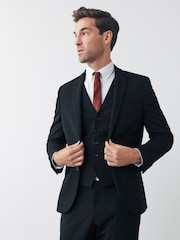 Noir - Coupe fine - Veste de costume stretch Motionflex - Image 1 de 9