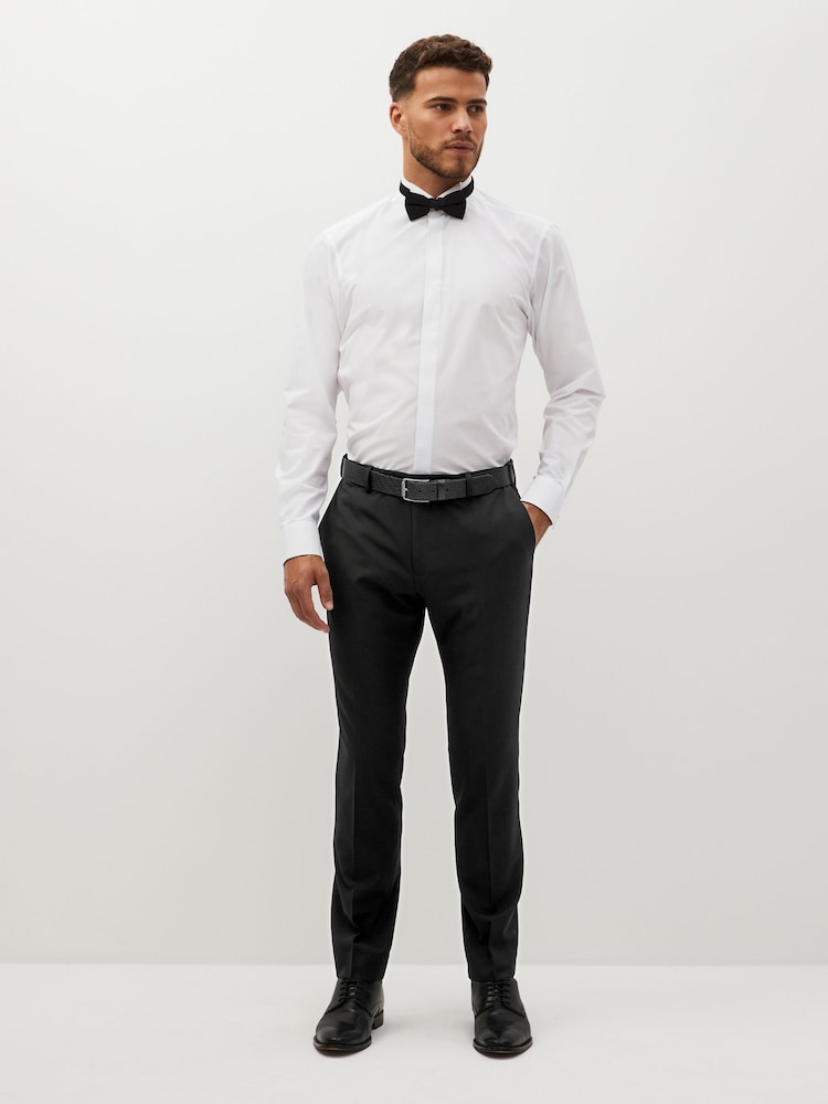 Noir - Coupe fine - Pantalon de costume stretch Motionflex - Image 2 de 9
