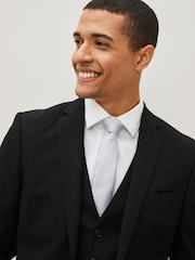 Black Slim Fit Motionflex Stretch Suit Jacket - Image 3 of 8