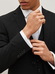 Black Slim Fit Motionflex Stretch Suit Jacket - Image 6 of 8
