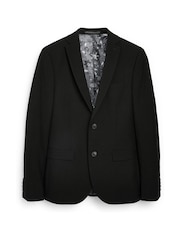 Black Slim Fit Motionflex Stretch Suit Jacket - Image 8 of 8