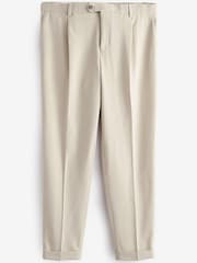Ecru White Relaxed Fit Motion Flex Stretch Suit: Trousers - Image 1 of 3