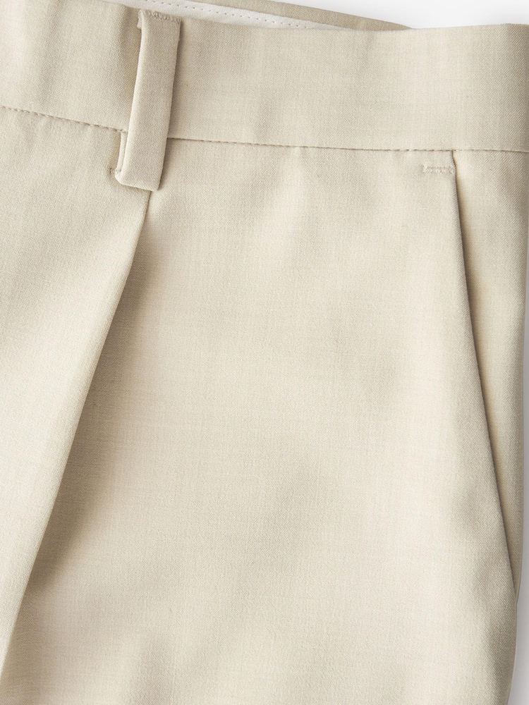 Ecru White Relaxed Fit Motion Flex Stretch Suit: Trousers - Image 2 of 3
