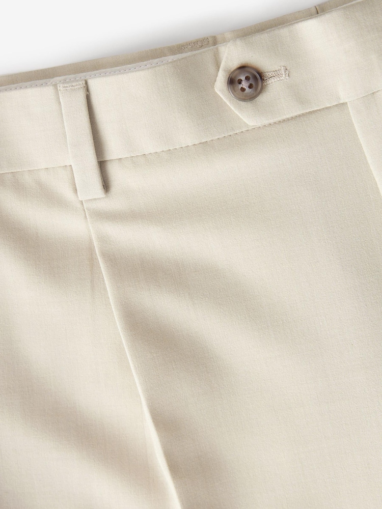 Ecru White Relaxed Fit Motion Flex Stretch Suit: Trousers - Image 3 of 3