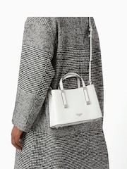 Dune London White Dinkydorrie Unlined Mini Tote Bag - Image 4 of 4