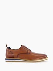 Dune London Brown Bucatini Wedge Sole Lace-Up Shoes - Image 1 of 6