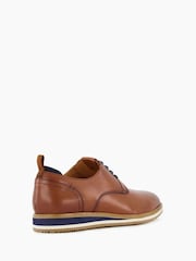 Dune London Brown Bucatini Wedge Sole Lace-Up Shoes - Image 3 of 6