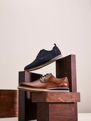 Dune London Brown Bucatini Wedge Sole Lace-Up Shoes - Image 6 of 6