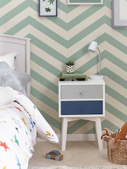 Blue/Grey Quinn Kids Wooden Bedside Table - Image 1 of 5