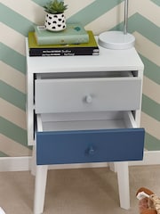 Blue/Grey Quinn Kids Wooden Bedside Table - Image 2 of 5
