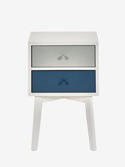 Blue/Grey Quinn Kids Wooden Bedside Table - Image 4 of 5