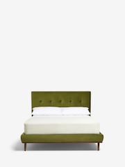 Swoon Opulent Velvet Olive Green Klee Upholstered End Lift Ottoman Storage Bed Frame - Image 4 of 7