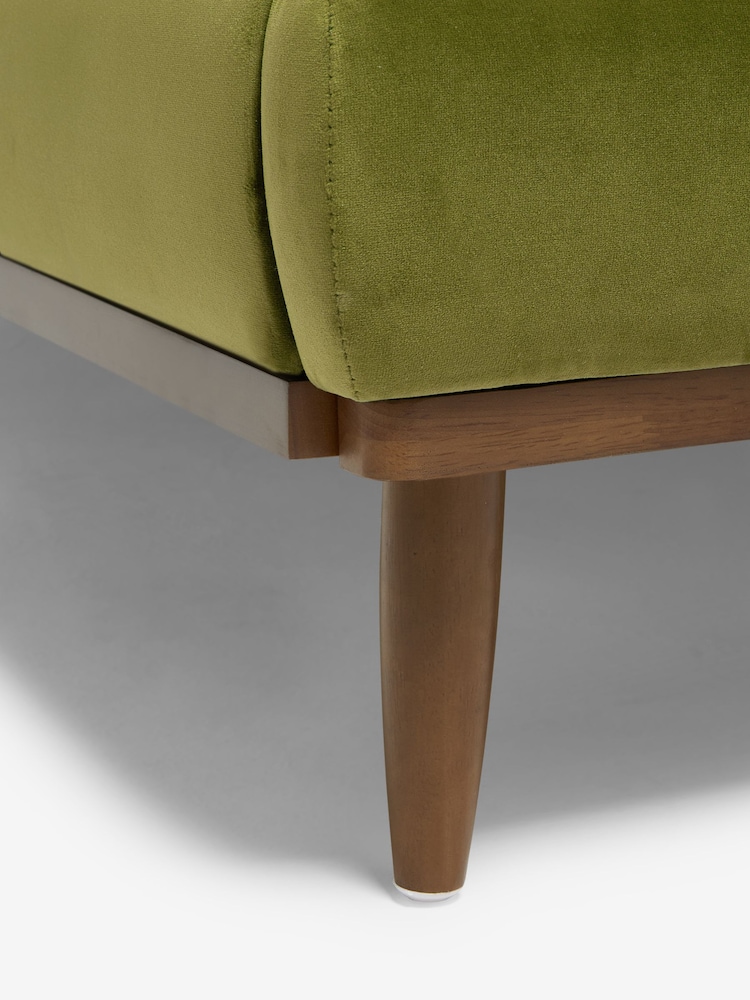 Swoon Opulent Velvet Olive Green Klee Upholstered End Lift Ottoman Storage Bed Frame - Image 2 of 3
