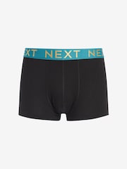 Black Rich Colour Waistband 4 pack Hipster Boxers - Image 2 of 5