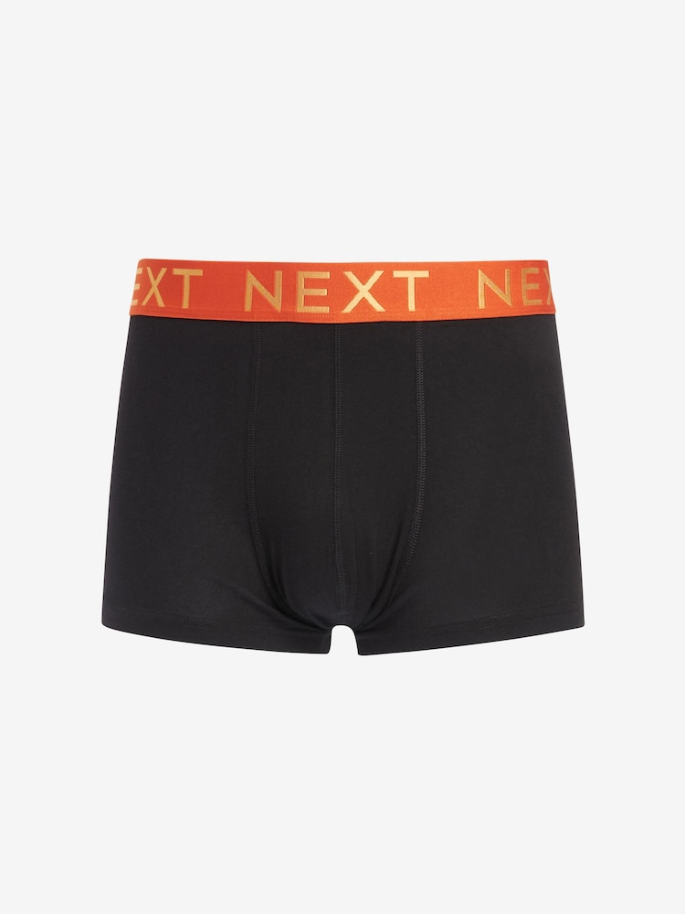 Black Rich Colour Waistband 4 pack Hipster Boxers - Image 4 of 5