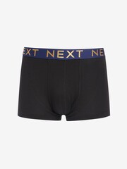 Black Rich Colour Waistband 4 pack Hipster Boxers - Image 5 of 5