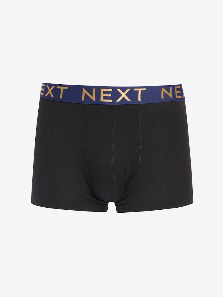 Black Rich Colour Waistband 4 pack Hipster Boxers - Image 5 of 5