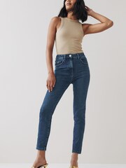 Inky Blue Comfort Stretch Mom Jeans - Image 1 of 4